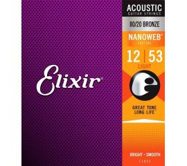 Купить Elixir 11052 Струны для акустической гитары (12-53)