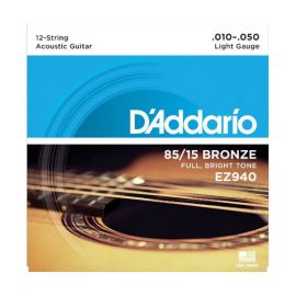 Купить D'addario EZ-940 Струны для 12-стр. акустической гитары (10-50)