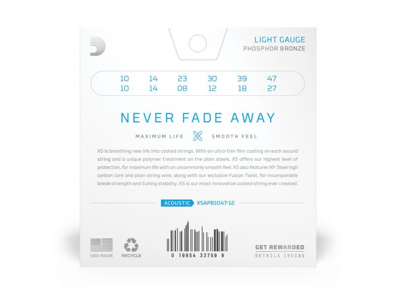 Купить D'addario XSAPB1047-12 Струны для 12-стр.акустической гитары (10-47)