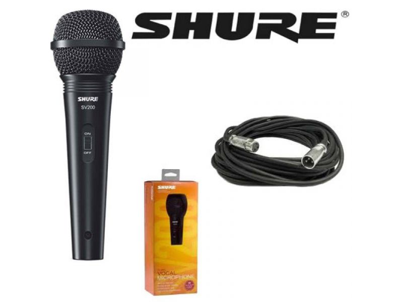 Купить Shure SV200-A Микрофон динамический вокальный с выключателем и кабелем