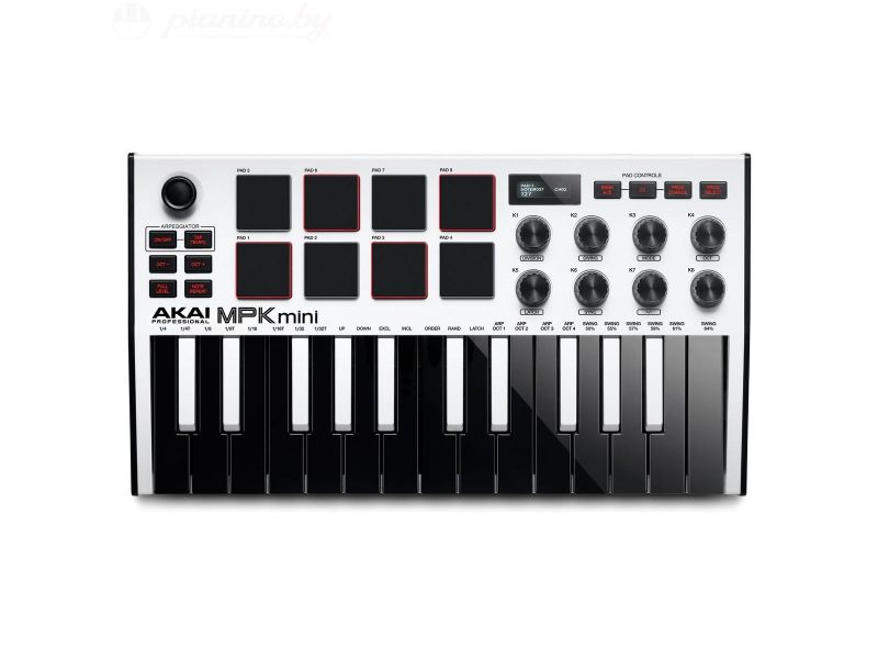 Купить Akai Pro MPK Mini White MK3 контроллер USB/MIDI