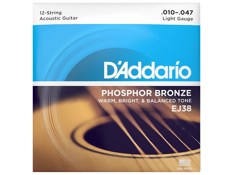Купить D`addario EJ-38 Струны для 12-стр.акустической гитары (10-47)