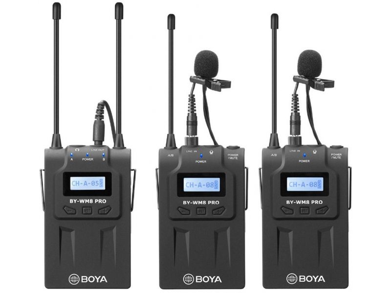 Купить BOYA BY-WM8 PRO-K2 Беспроводная микрофонная система с 2 петличными микрофонами