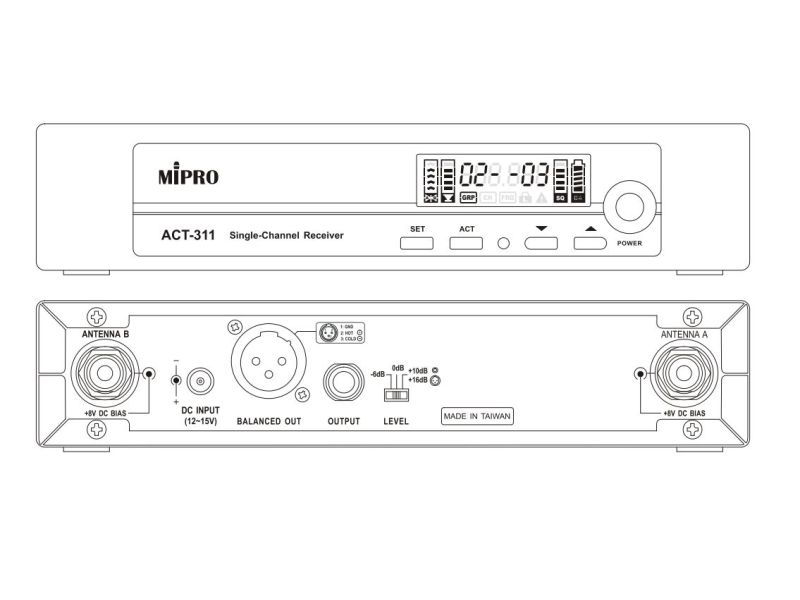 Купить MIPRO ACT-311/MU-59 Радиосистема с ручным передатчиком MU-59