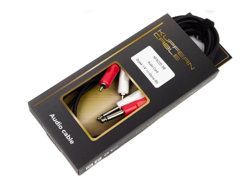 Купить KUPFERN KFAC053M Кабель 2 RCA * 2 mono jack-3 m