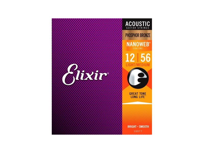 Купить Elixir 16077 Струны для акустической гитары (12-56)