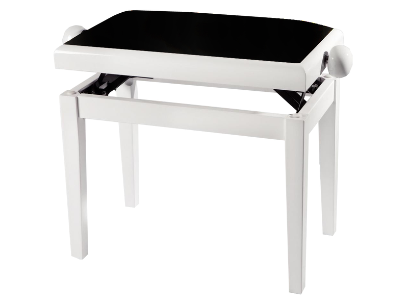 Купить GEWA 130020 Банкетка для фортепиано  White matt / black seat Deluxe