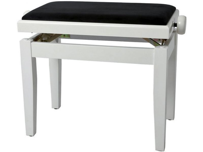 Купить Gewa 130030 Банкетка для фортепиано White gloss / black seat Deluxe